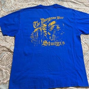 Vintage Sturgis The Dungeon Bar Biker T Shirt Size L (Hanes Beefy T) Motorcycle